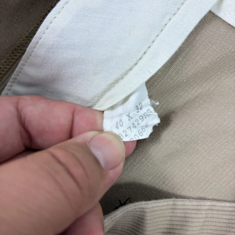 Vintage Polo Ralph‎ Lauren Dress Pants Mens 40x32 Beige Corduroy Pleated Cuffed